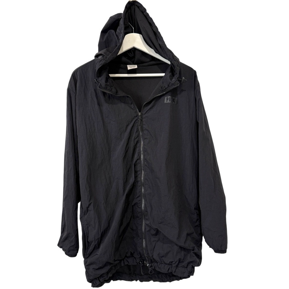 PINK Victoria's Secret Oversized Black Zip-Up Track Jacket
